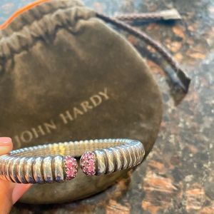 Authentic John Hardy Silver/Pink Sapphire Bracelet